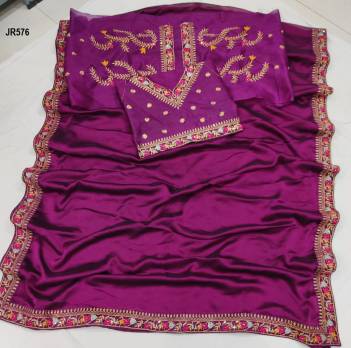 D.NO. JR576 SAGAR IMPEX EMBROIDERY SAREE MANUFACTURER IN INDIA